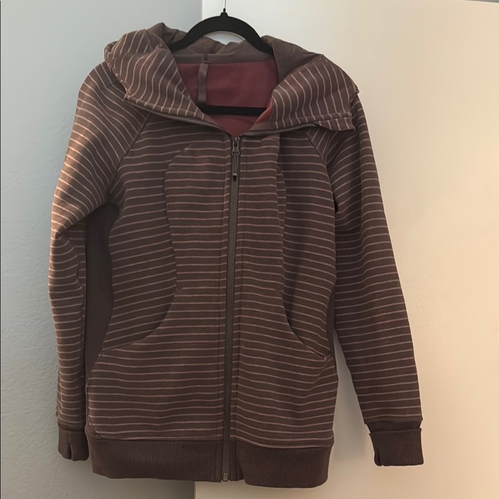 Lululemon athletica- scuba hoodie *classic cotton fleece size 8 in Merlot - Picture 2 of 3